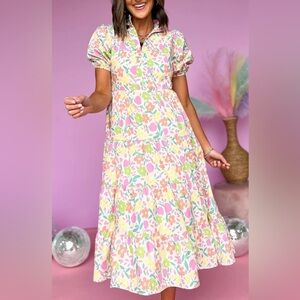 Karlie Multicolor Floral Maxi Dress